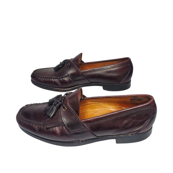 Allen Edmonds Enfield Kiltie Tassel Loafers Men's 10 Moc-Toe Burgundy - Picture 4 of 9